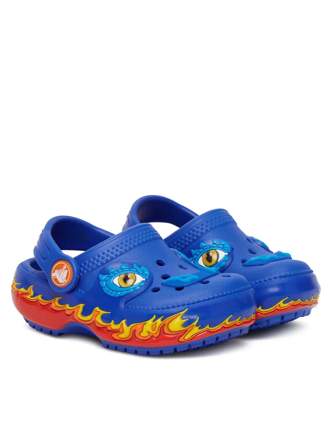 Шлепанцы для мальчика Toddler Classic Dragon Lights Clog Crocs, синий — фото 2