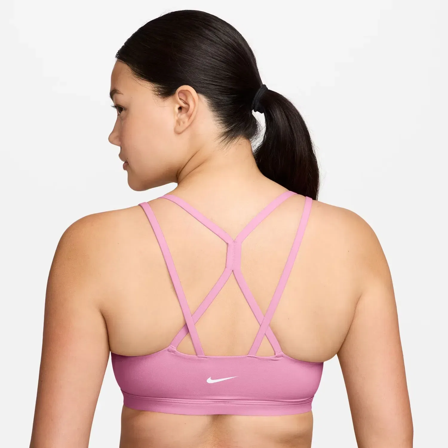 Женский топ для фитнеса с легкой поддержкой Nike Zenvy Strappy Bra, Rojo — фото 2