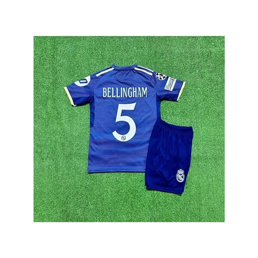 Детская футболка с принтом Real Madrid 2025/26 Jude Bellingham, Темно-синий Breathless