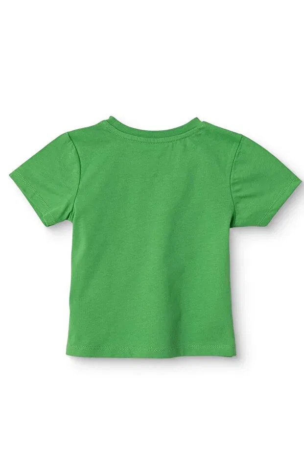 Детская футболка для мальчиков с принтом Hellobaby Ebebek Hello Baby, Green — фото 2