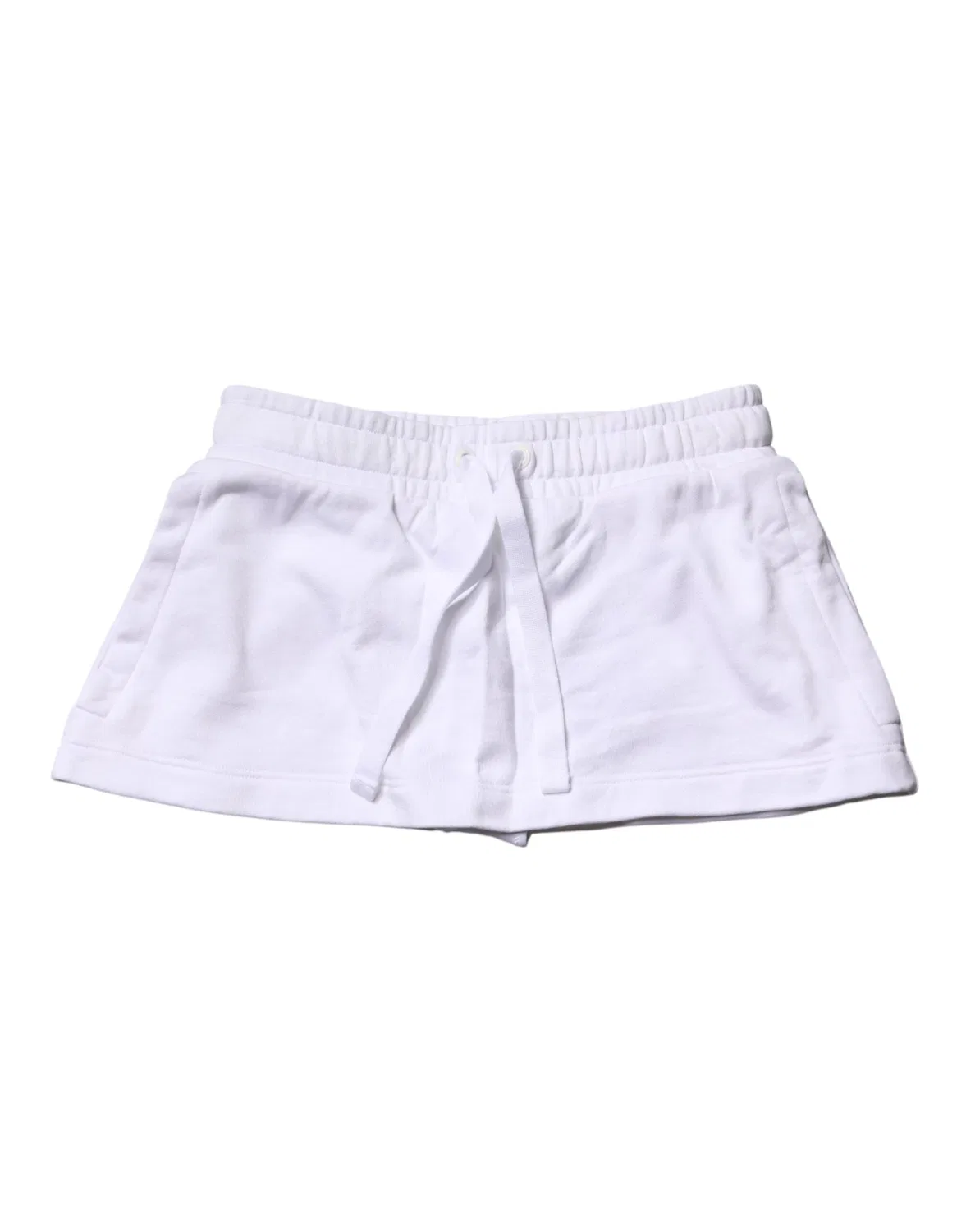 Женская юбка-мини A-силуэта с завязками Mini Mid Waist Dolce & Gabbana, White — фото 4