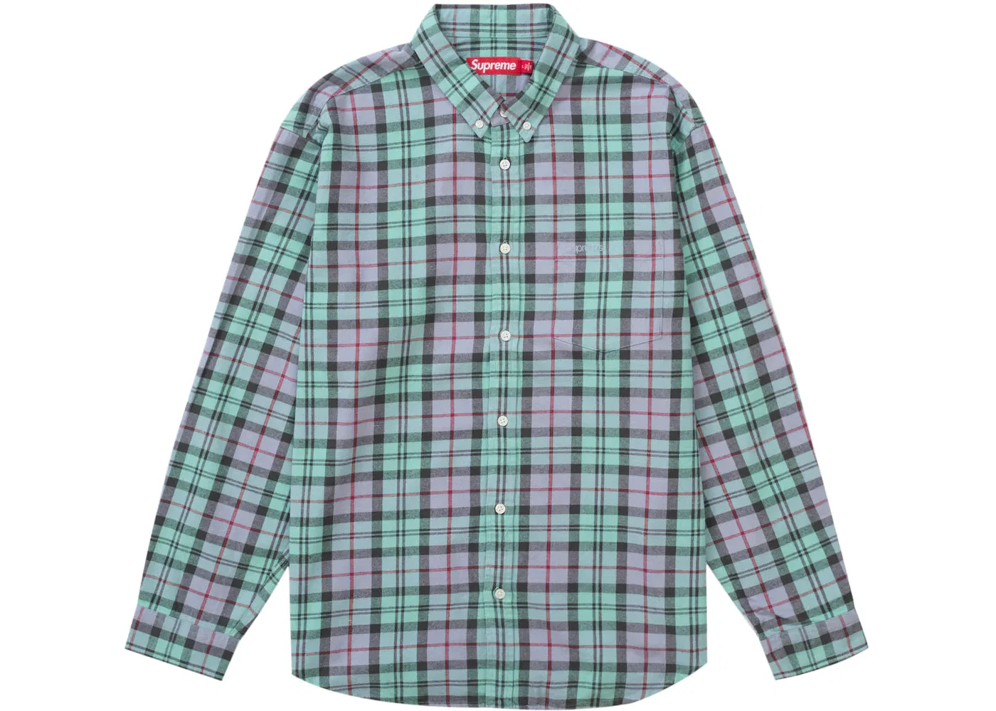 Мужская рубашка из фланели с принтом Shirt (FW24) Supreme, Blue