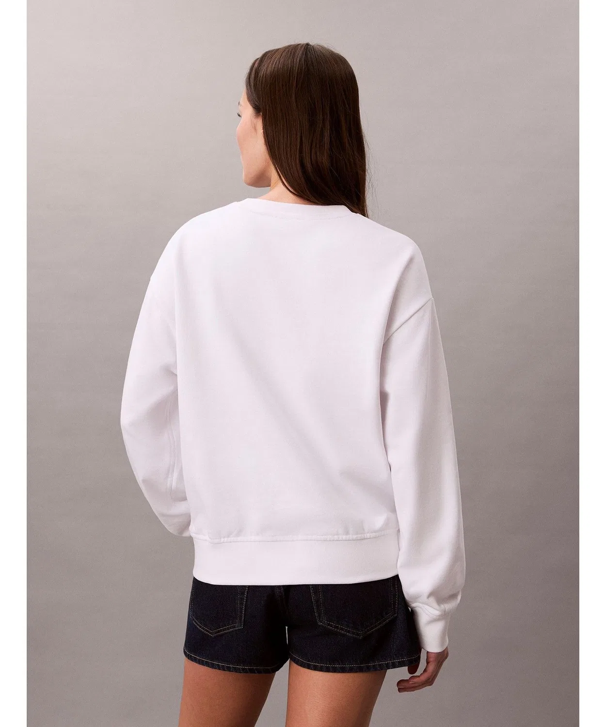 Женский свитшот с длинным рукавоми принтом Heritage Classic Regular Graphic Calvin Klein, Белый — фото 3