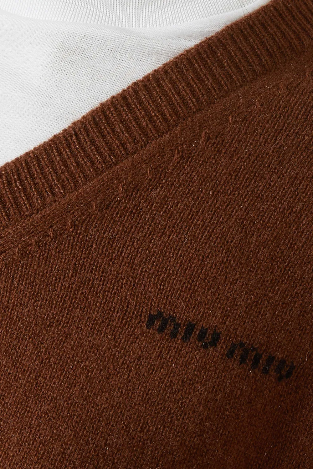 Свитер укороченный из кашемира Miu Miu — фото 4