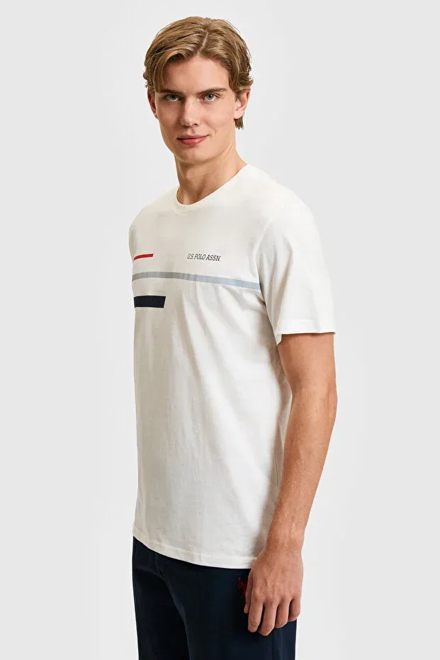 Мужской пижамный комплект с коротким рукавом U.S. Polo Assn., White — фото 4