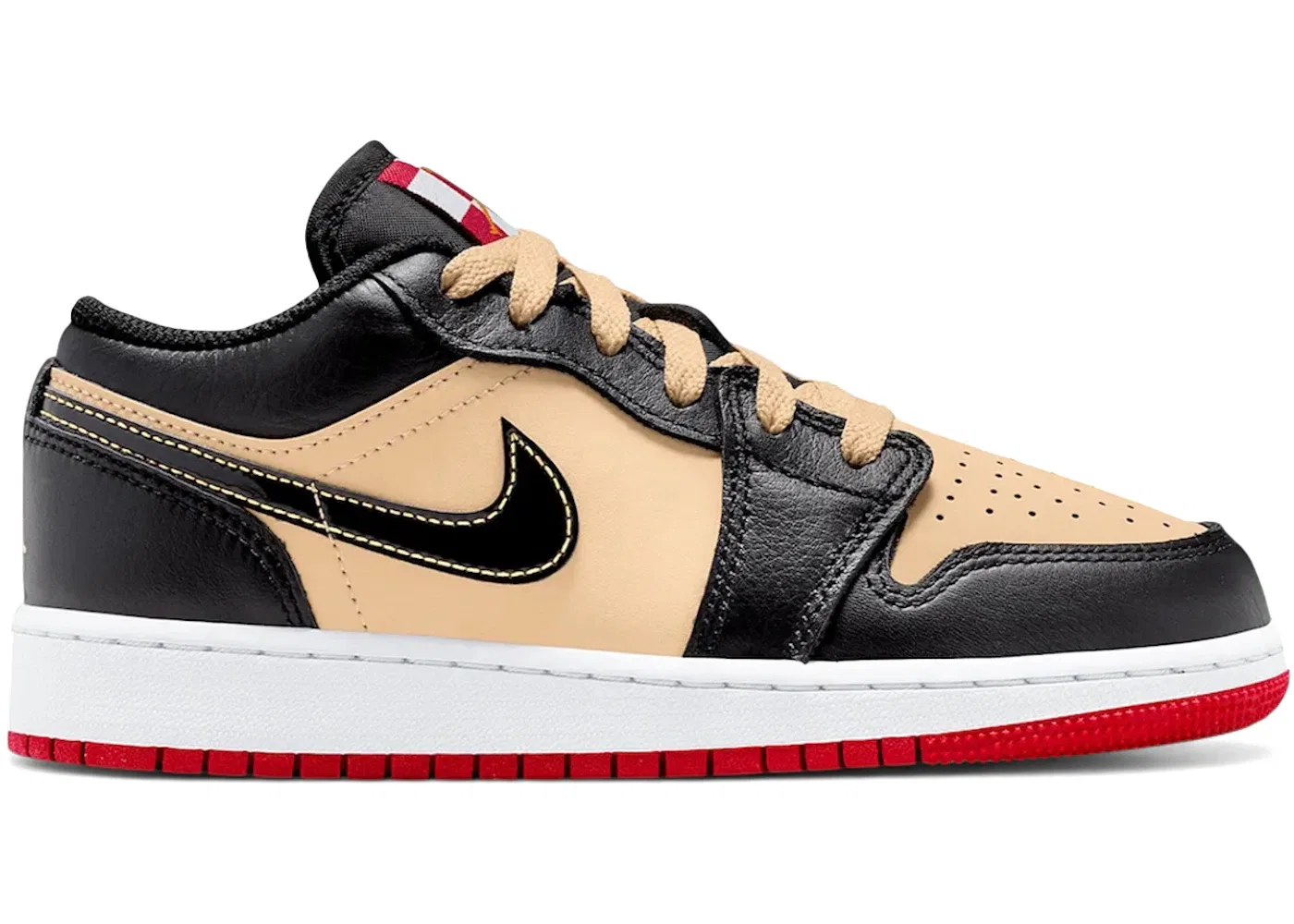Детские кроссовки Lifestyle Jordan 1 Low Pizza Jordan, Sesame/Fire Red/White/Black
