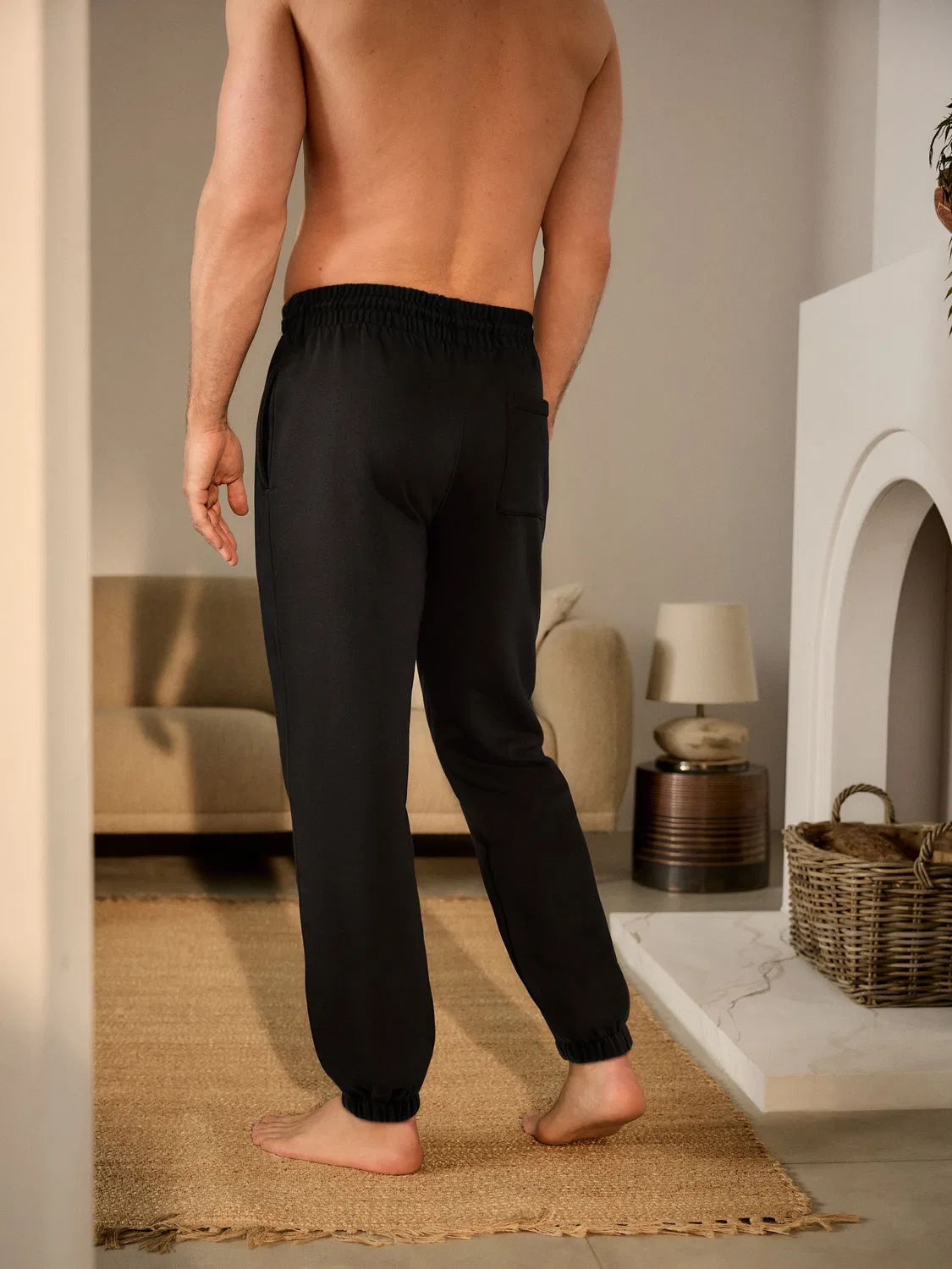 Джоггеры с манжетами Regular Fit Brushback Next, черный — фото 3
