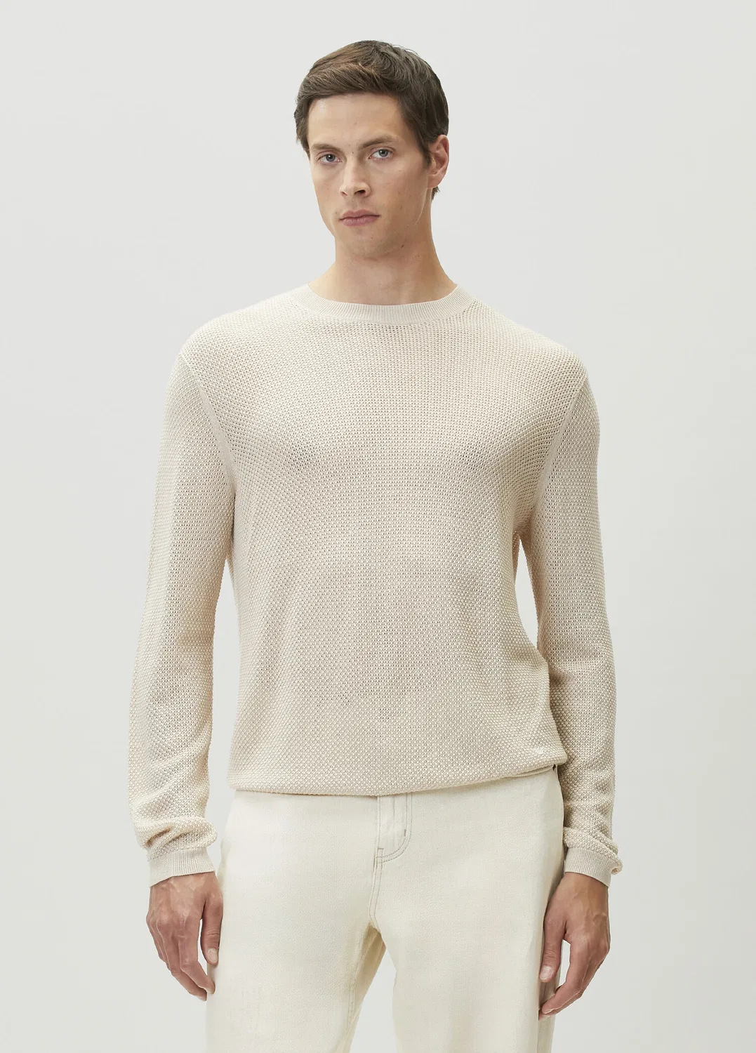 Трико Emporio Armani Bej Transparan Kazak, bej