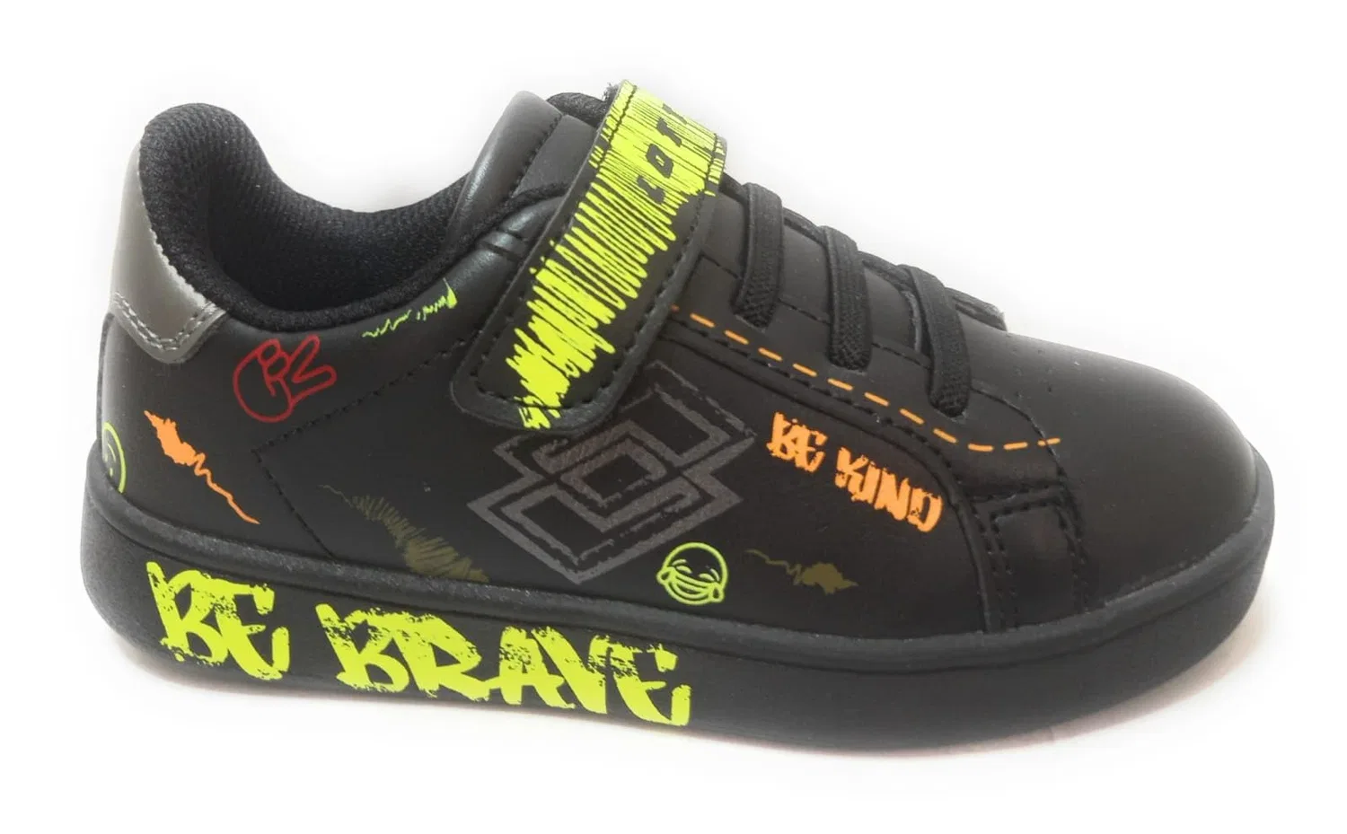 Детские кроссовки для мальчиков с принтом Lotto Sneakers, Nero