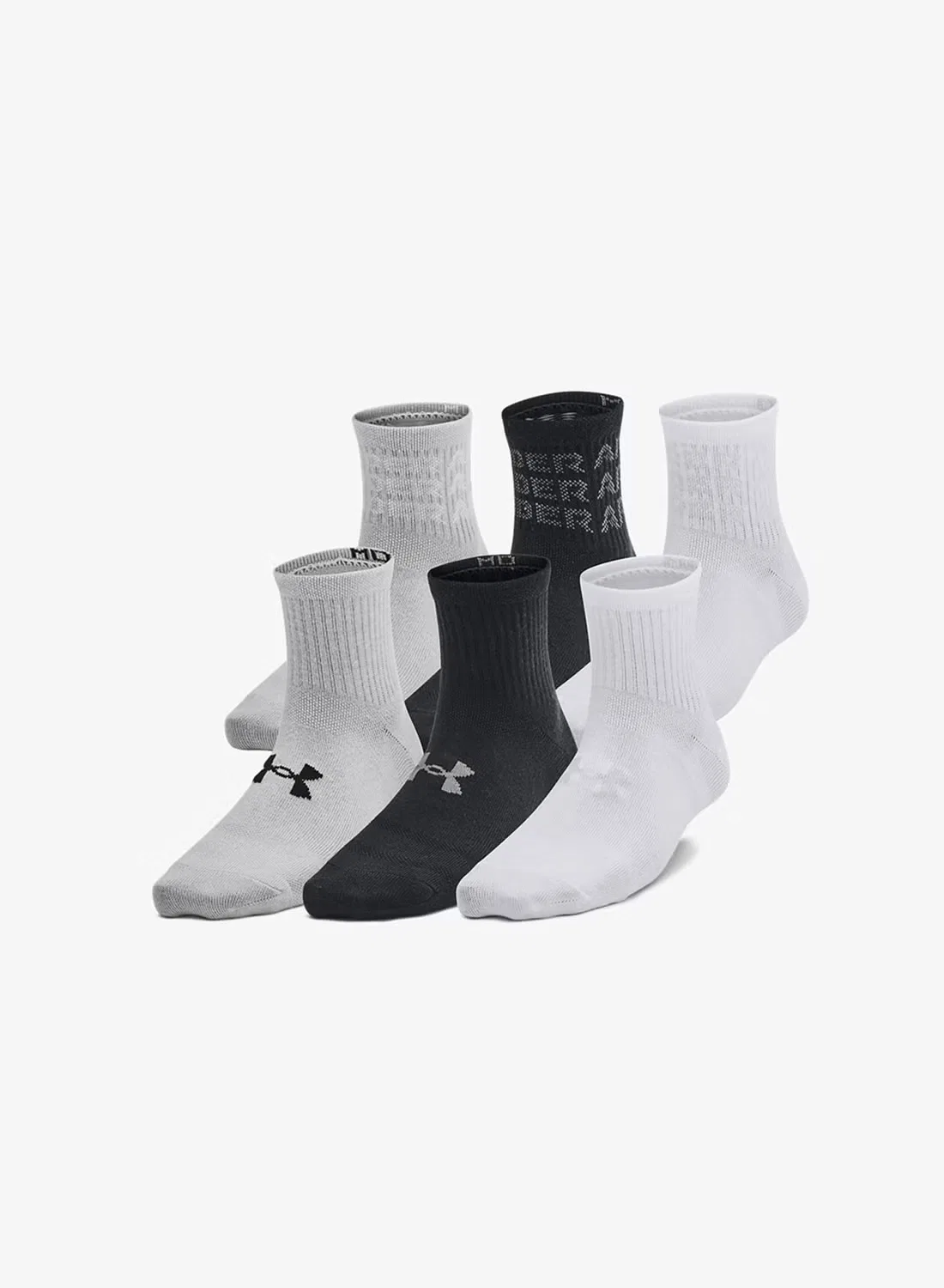 Носки низкие с поддержкой свода стопы комплект 6 пар Under Armour, черный — фото 4
