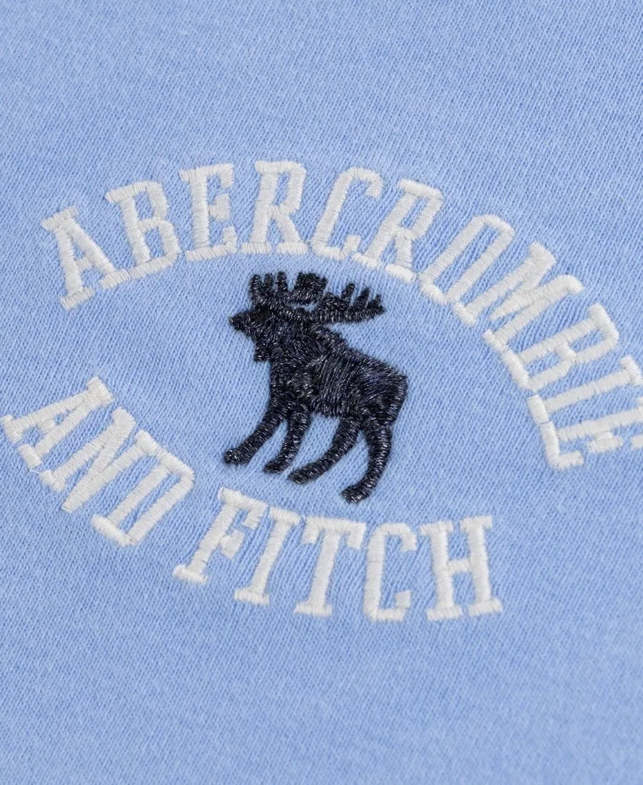 Футболка оверсайз с коротким рукавом, с цветочным принтом и бабочкой abercrombie kids, Light Pastel Blue — фото 3