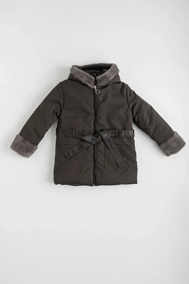 Детское пальто для девочек зимнее утепленное Cool Enucuzburası, Smoke Grey