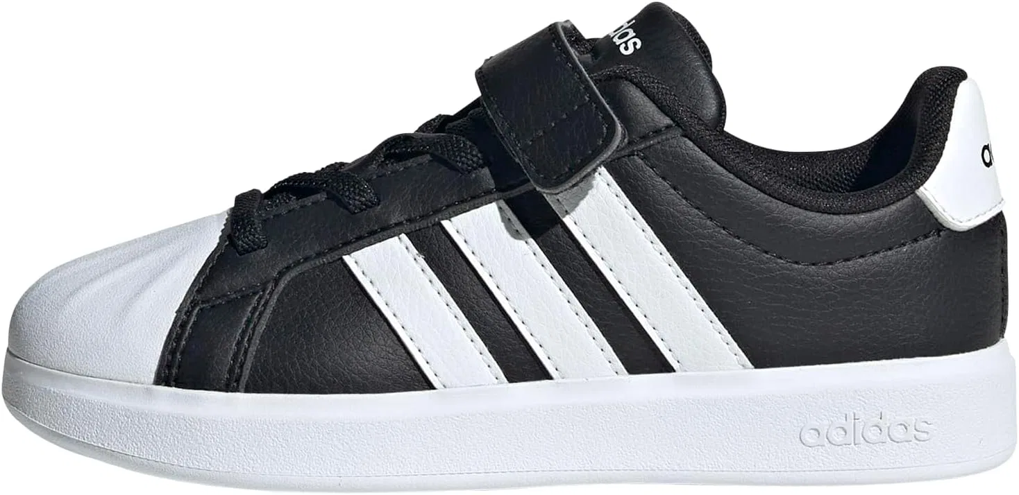 Детские кроссовки для мальчиков с принтом Streettalk adidas, Black/White/White