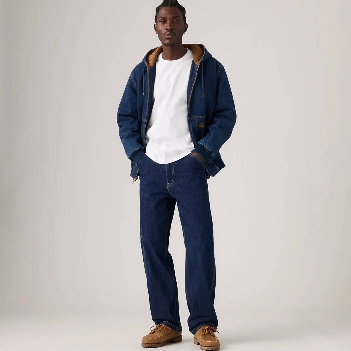 свободные прямые мужские рабочие джинсы 568 Levi's, Turn It Around - Medium Wash