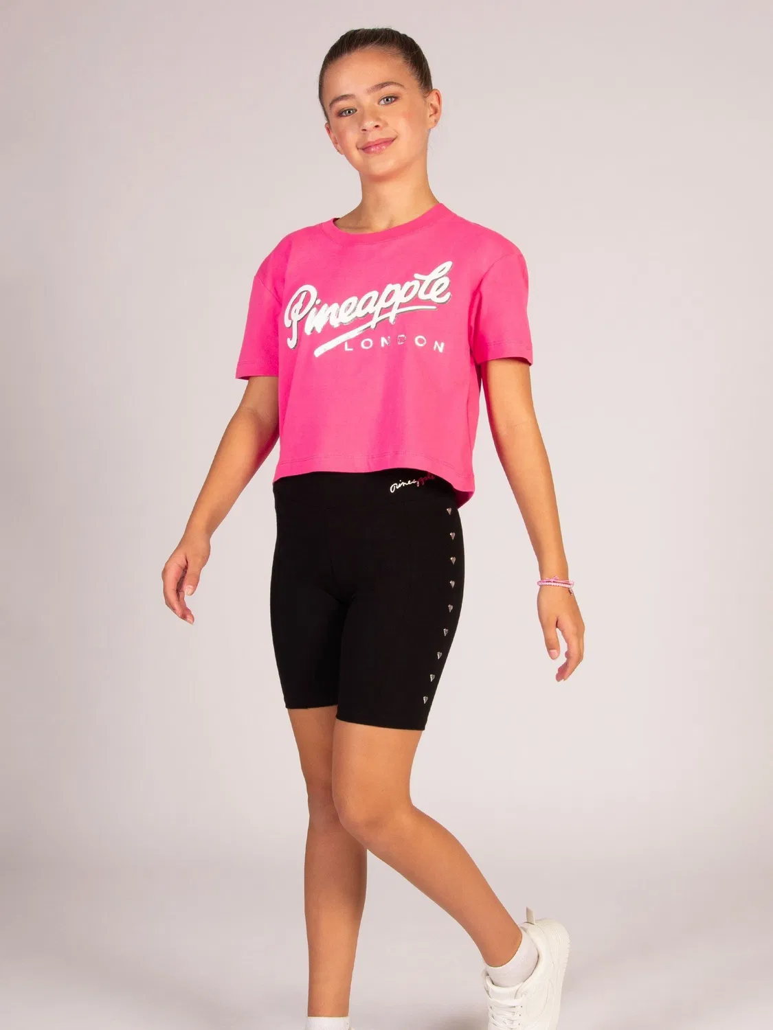 Футболка-кроп Pineapple Pink Logo Pineapple, розовый — фото 3
