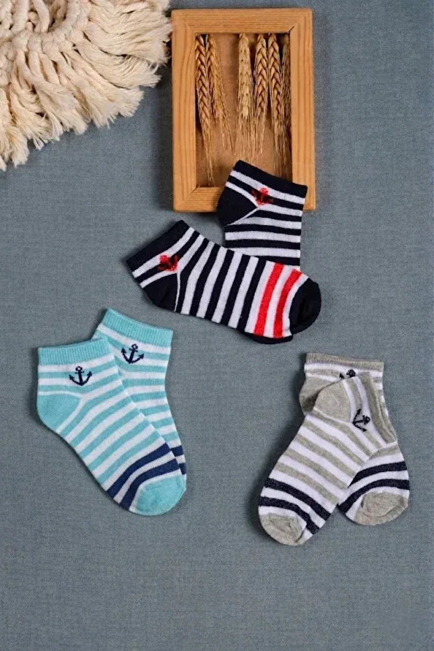 Детские пинетки-носочки для мальчиков с принтом Cocole Socks, Multicolor — фото 2