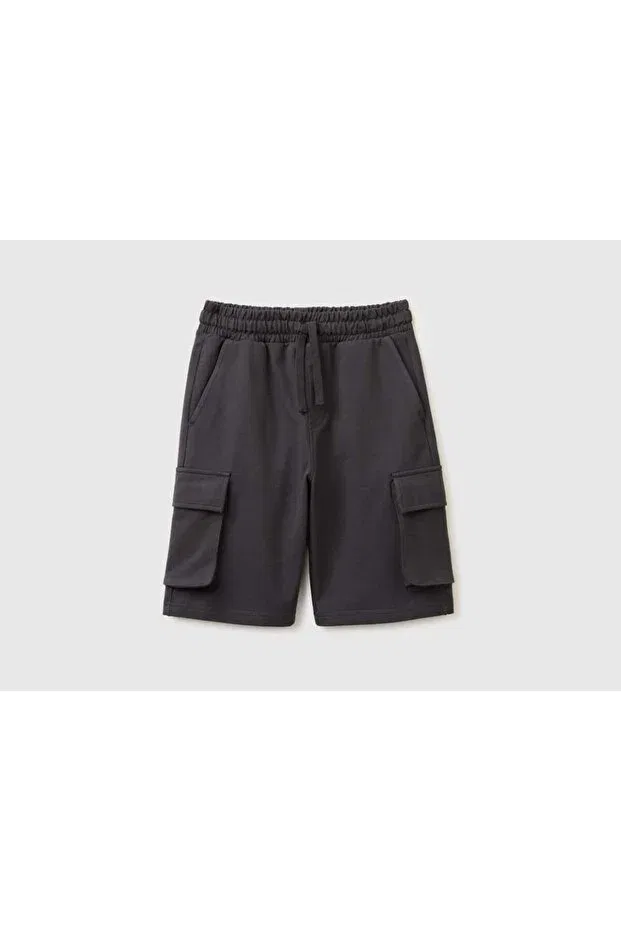 Детские шорты для мальчиков хлопковые United Colors Of Benetton, Anthracite
