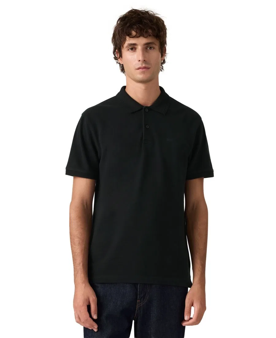 Мужская классическая поло рубашка с коротким рукавом Levi's, Black