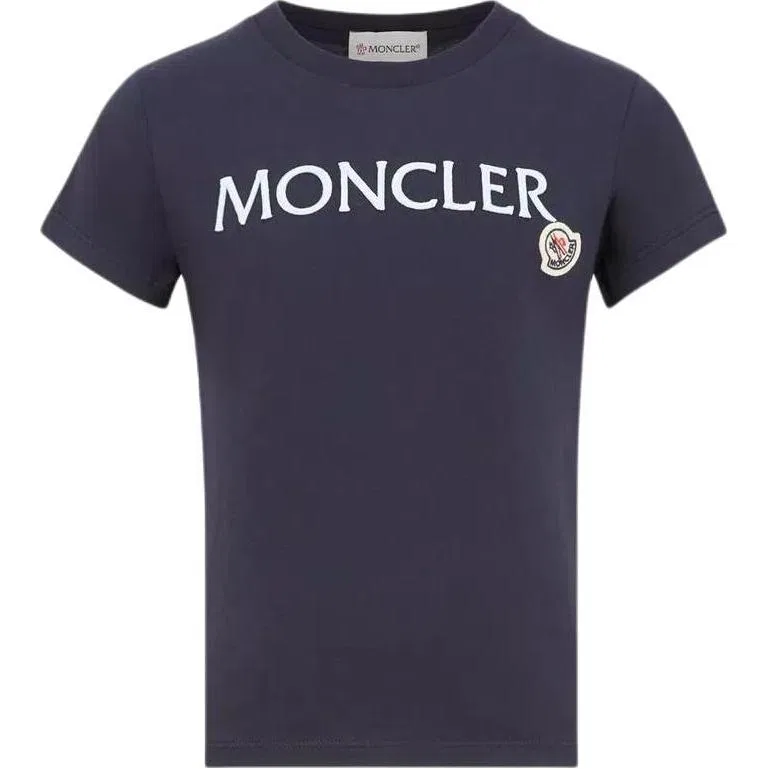 Детская футболка с коротким рукавом Moncler Midnight Blue