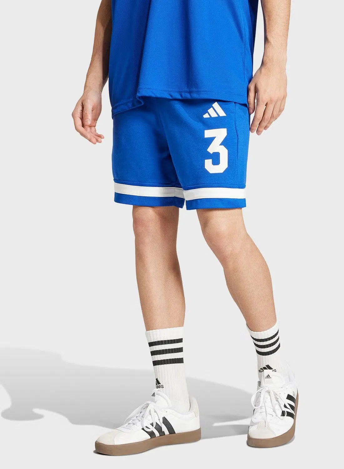 Шорты спортивные мужские с регулируемым поясом Adidas, синие