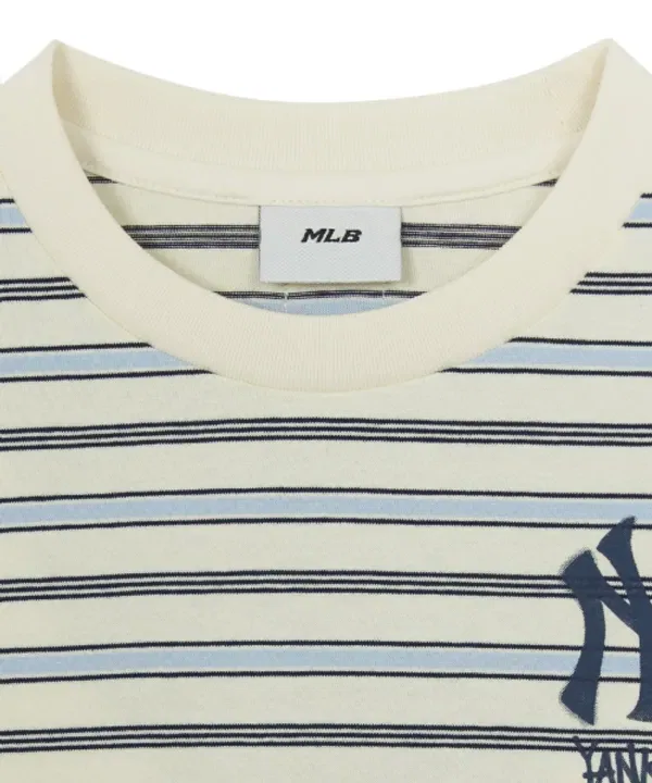 Футболка с длинным рукавом полосатая Street Basic Mlb Kids, бежевый — фото 3