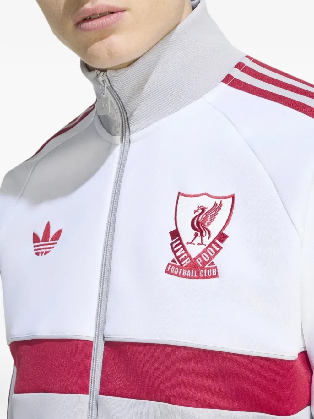 Куртка X Liverpool FC с вышитым логотипом Adidas, белый — фото 3