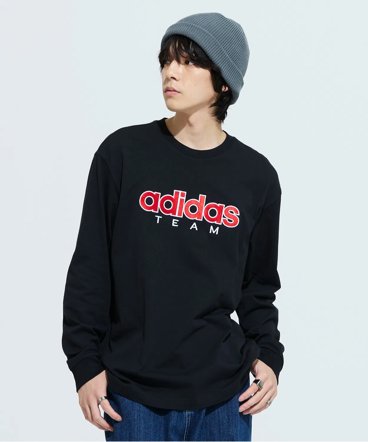 Мужское/Женское футболка с длинным рукавомс принтом Adidas Originals, Black