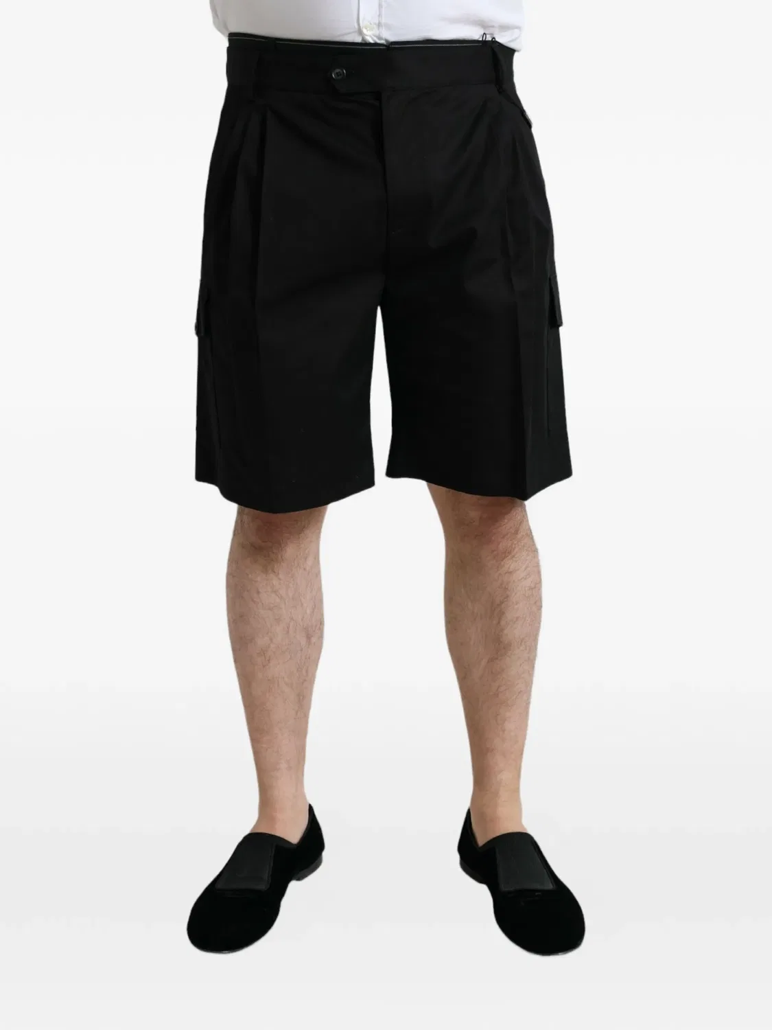 Шорты-карго в складку, черные Dolce & Gabbana, черный