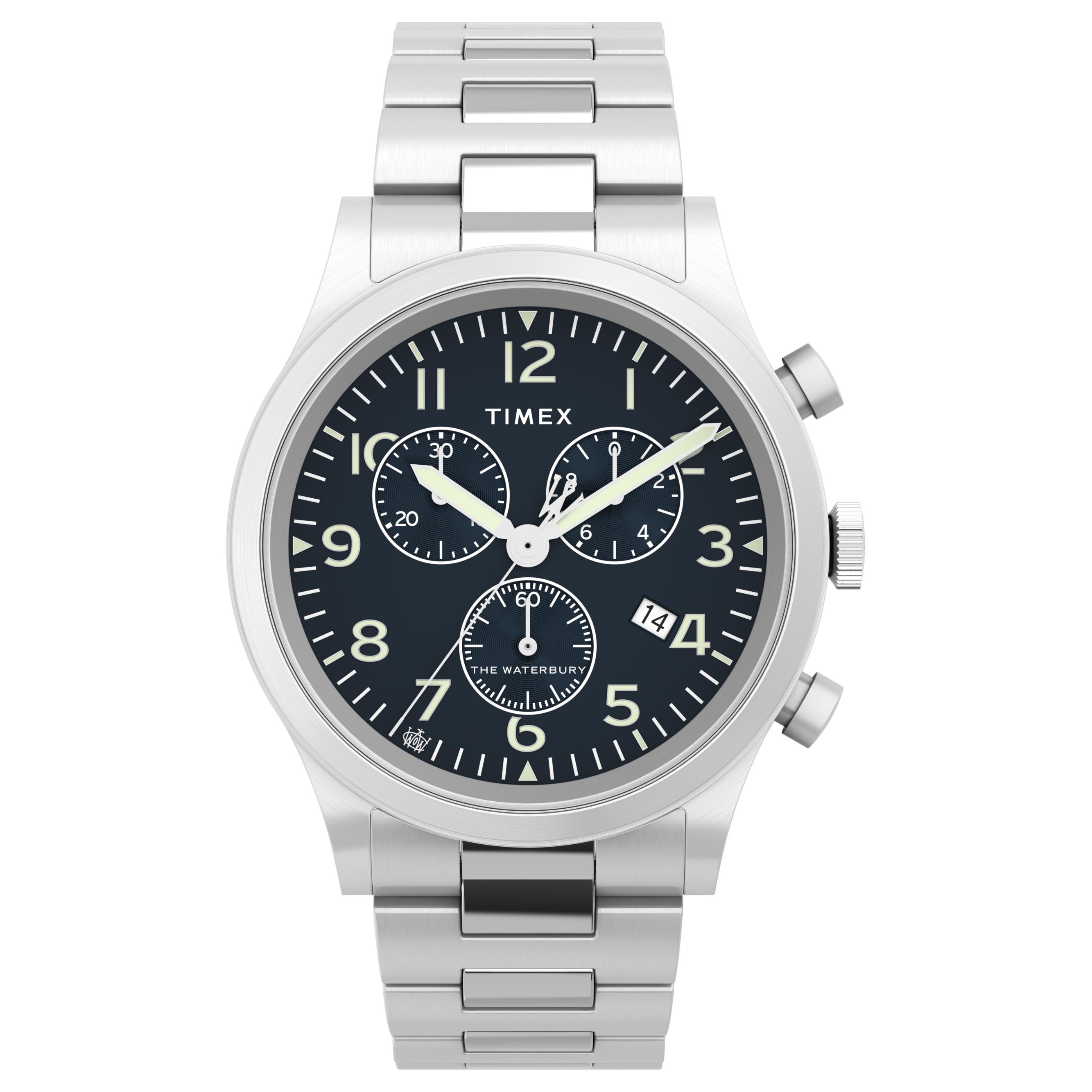 

TIMEX Часы Waterbury Collection Wrist Watch Quartz Movement Eco-Friendly Material Strap Black Dial Unisex, Black