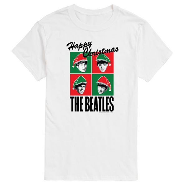

Мужская футболка с рождественской графикой The Beatles Licensed Character, белый