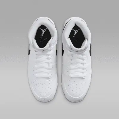 Бутсы Jordan 1 Mid, цвет White/Black/Black — фото 4
