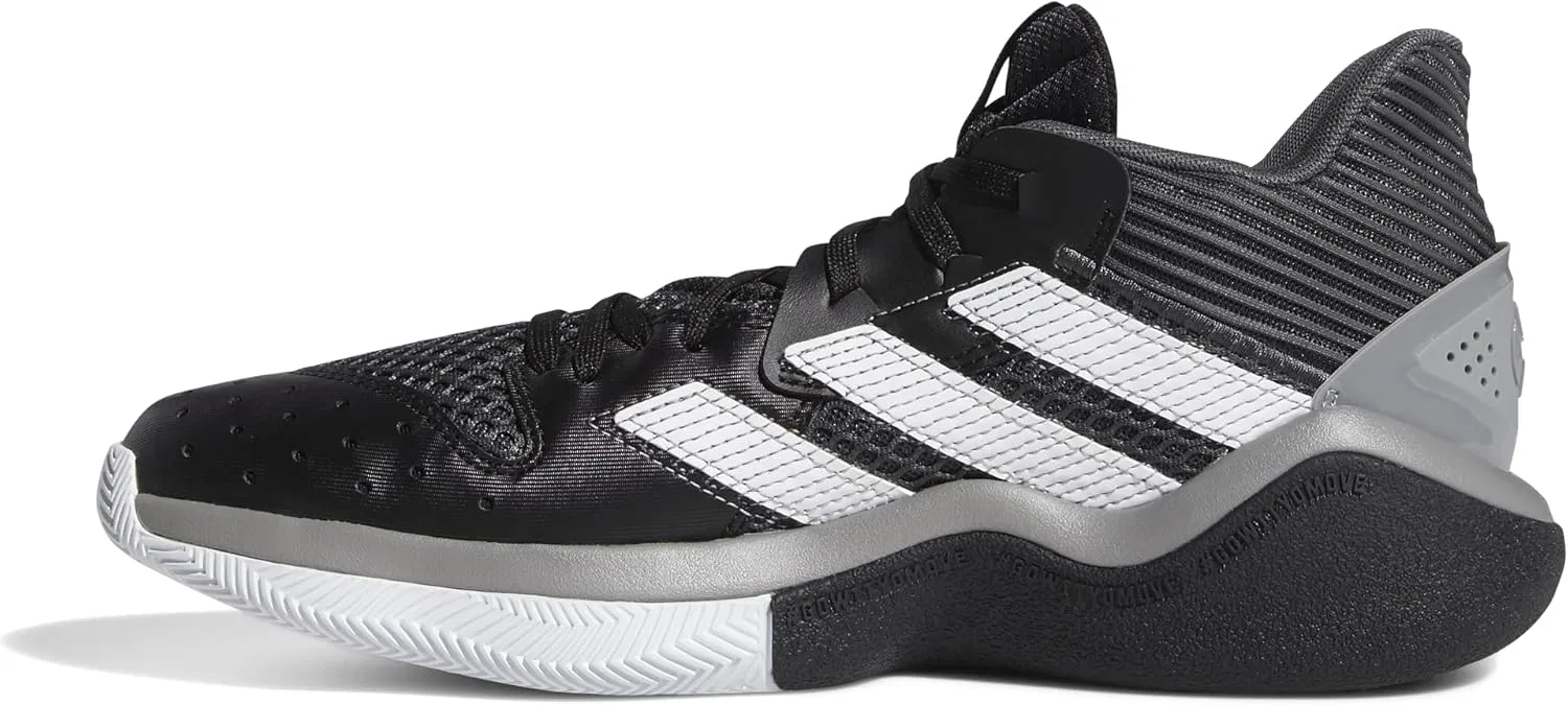 Детские кроссовки Adidas Harden Stepback унисекс, Negbás Grisei Ftwbla — фото 3