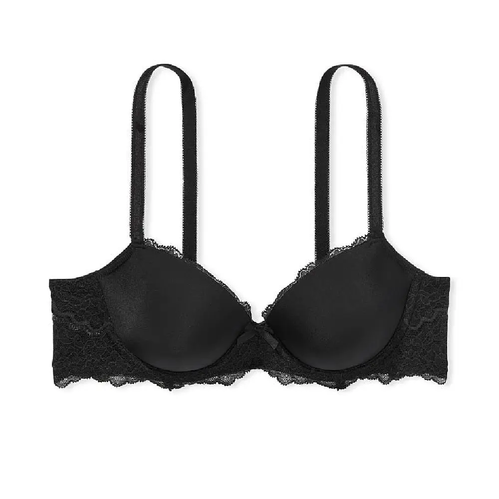 

Бюстгальтер Victorias Secret Dream Angels Lightly Lined Lace Demi, черный