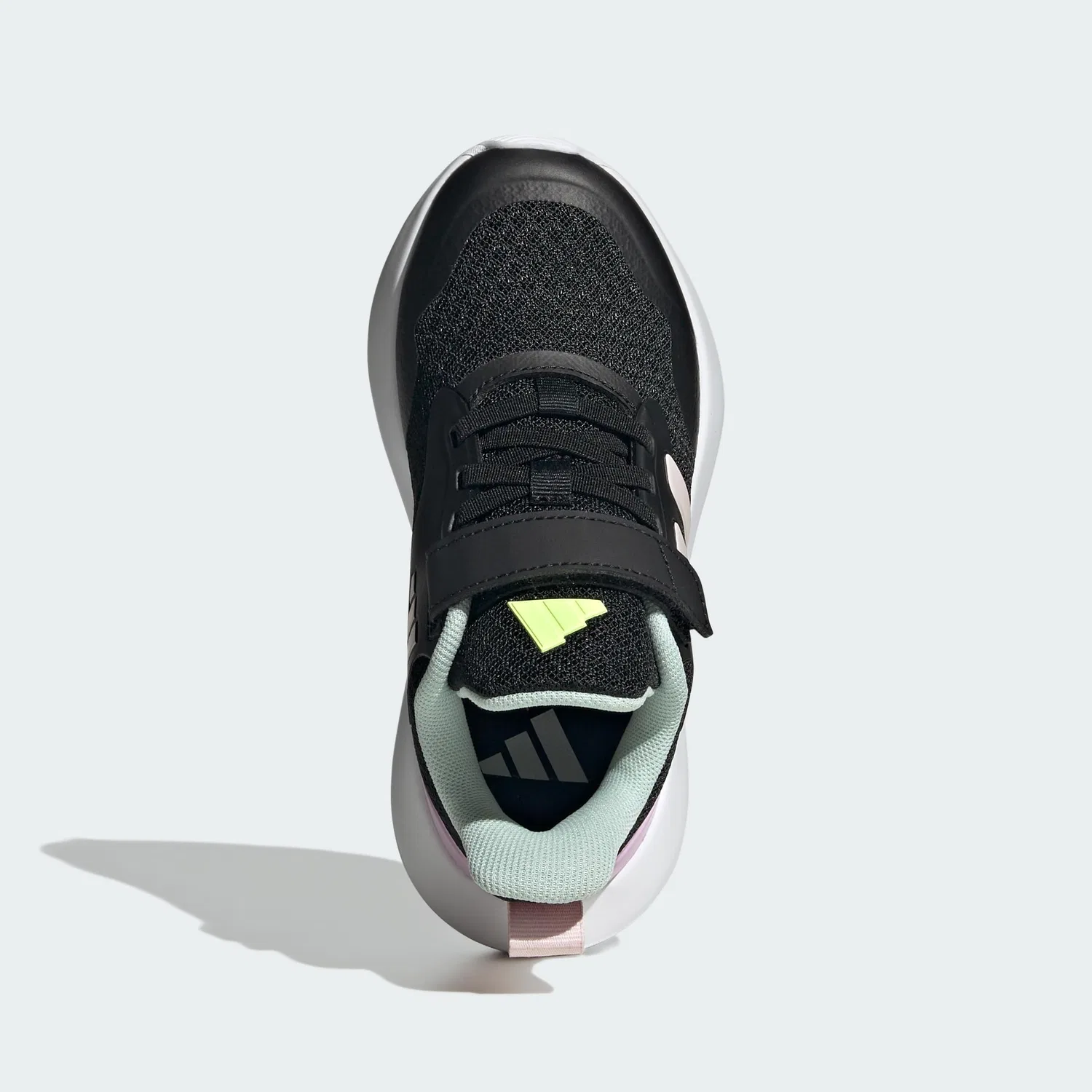 Детские кроссовки для мальчиков с кроссовками Fortarun 3.0 Children Adidas, Core Black Clear Pink Bliss Lilac — фото 3
