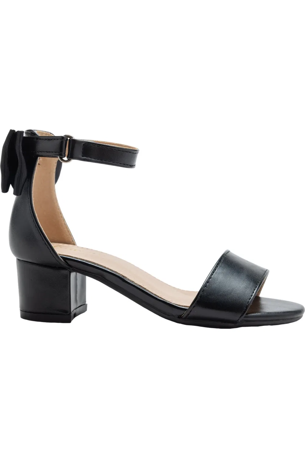 Детские сандалии на блок-каблуке Satin Banded Block Heels Tulleen, черный — фото 2
