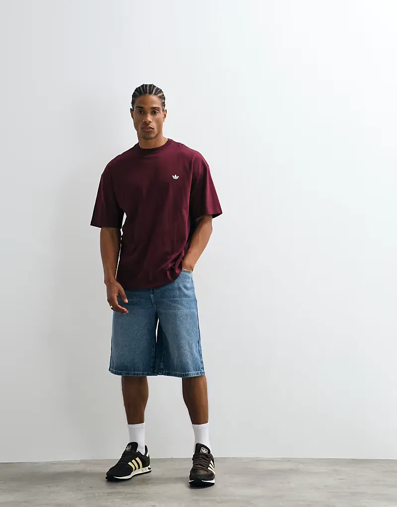 Футболка Essential Adidas Originals, бордовый — фото 4