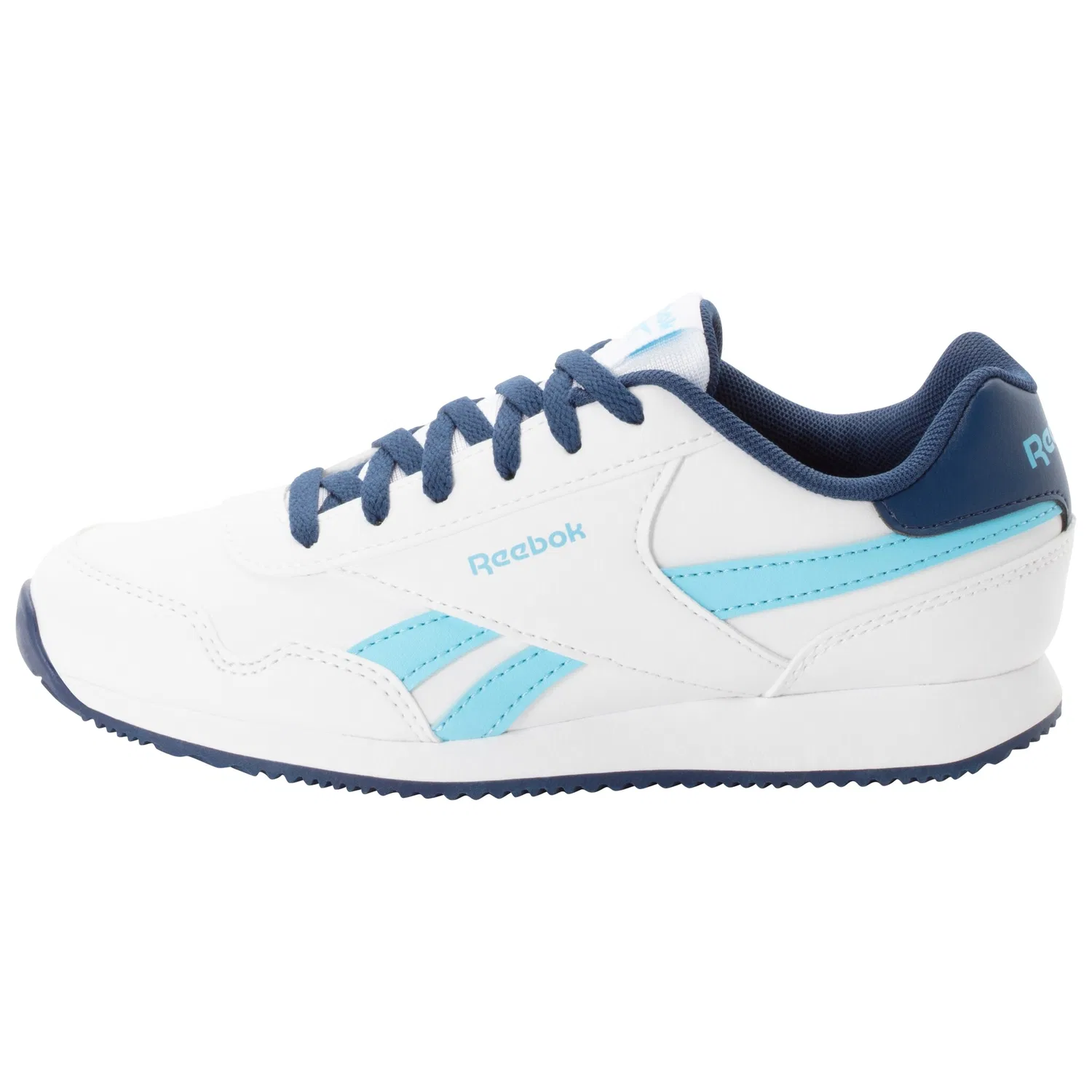 Детские кроссовки на шнуровке Reebok Royal CL JOG 3.0, White/Digital Blue/Batik Blue — фото 2