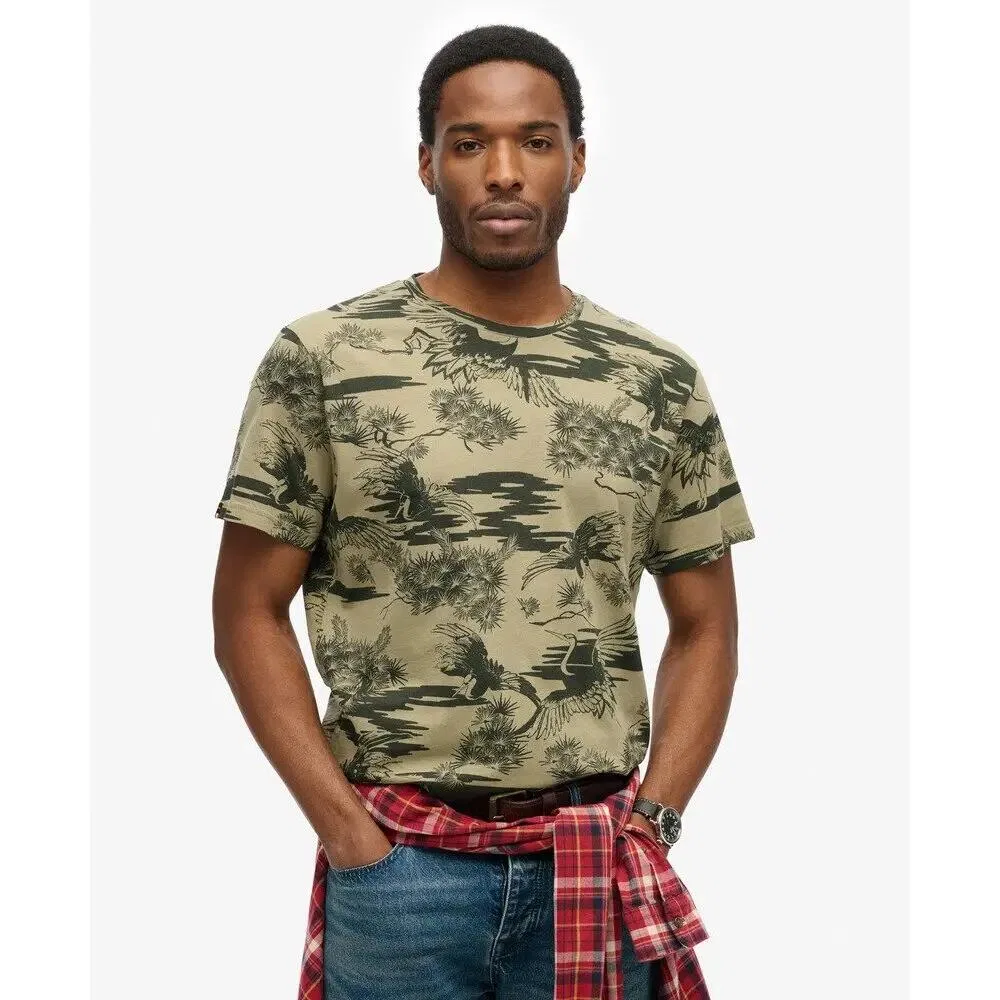 Мужская футболка с принтом Classic Essential Superdry, Green — фото 3