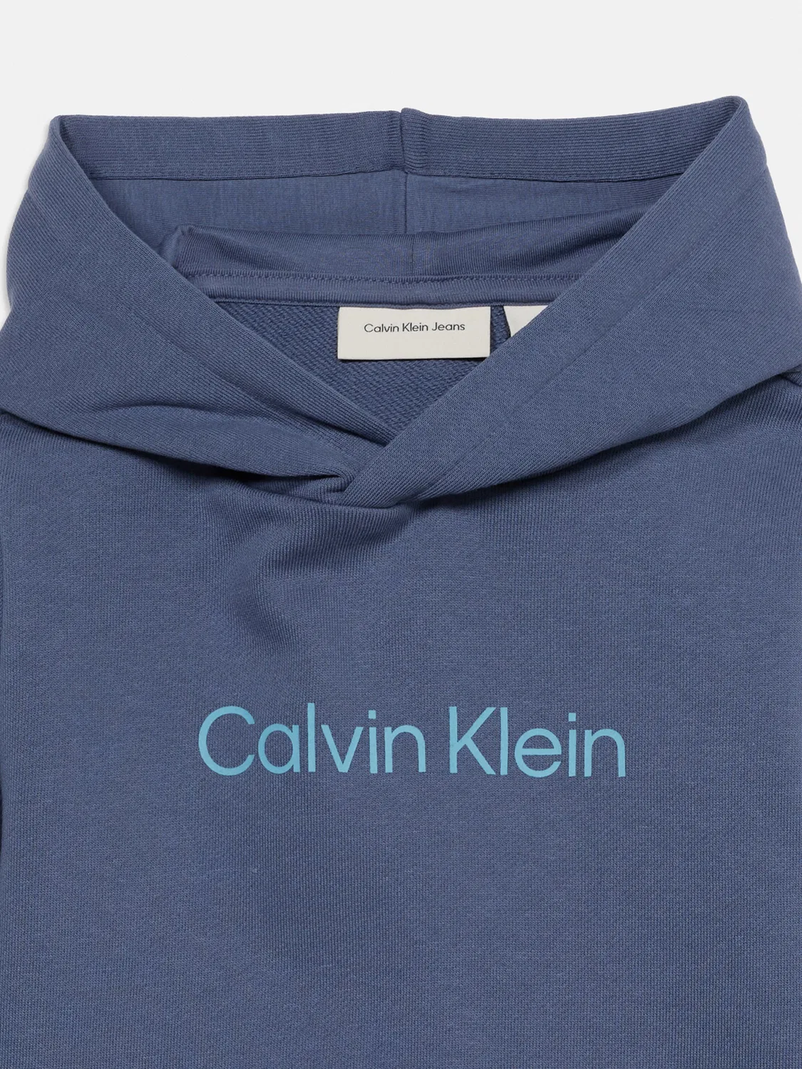Свитшот Calvin Klein Jeans с логотипом бирюзовый, темно-синий — фото 3
