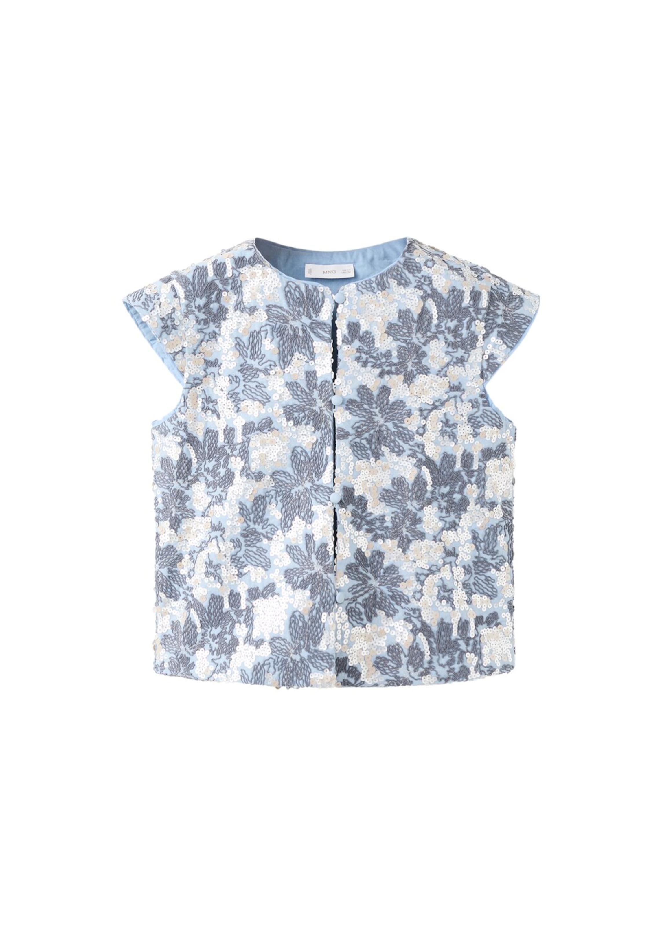 

MANGO KIDS Жилет 'Luciana' в цвете Dusty Blue, Sky Blue