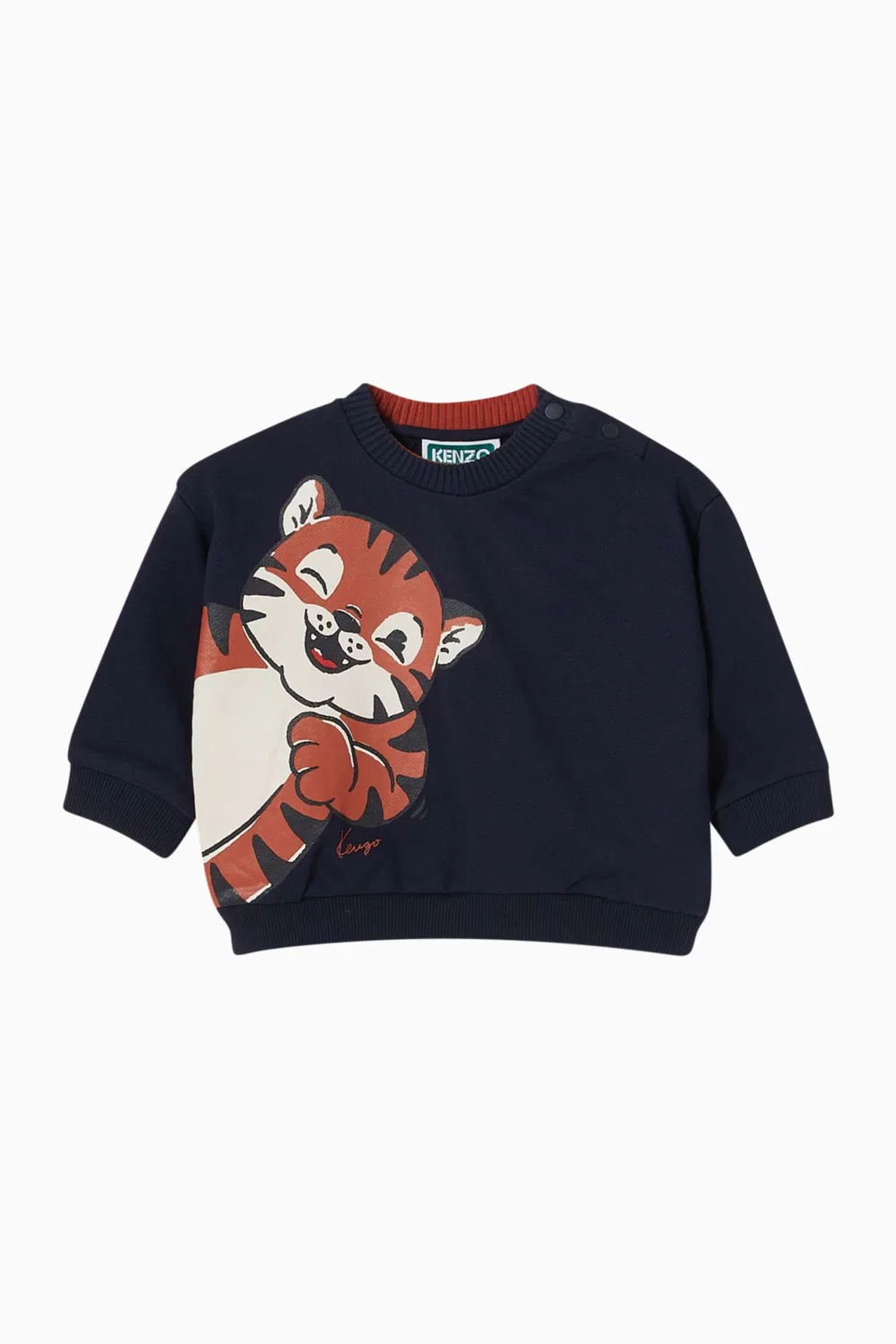 Свитшот с принтом тигра из флиса KENZO KIDS