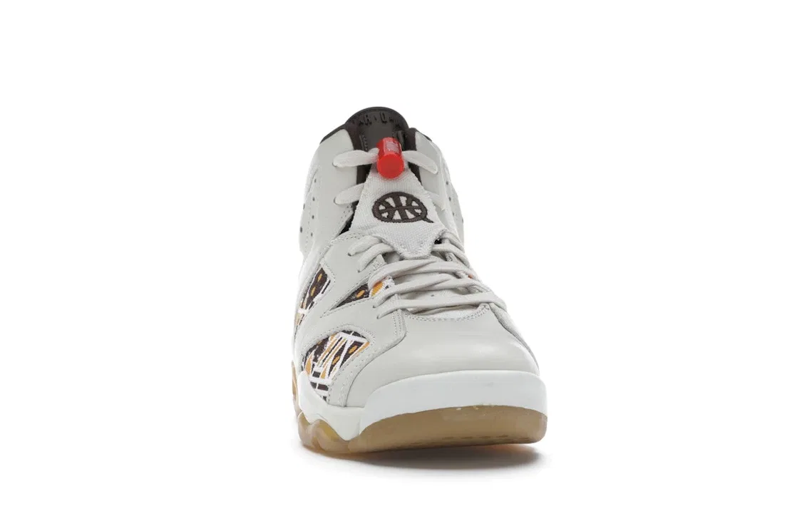 Детские кроссовки баскетбольные лимитированной серии Jordan 6 Retro, Sail/Team Orange-Gum Light Brown-Baroque Brown — фото 2