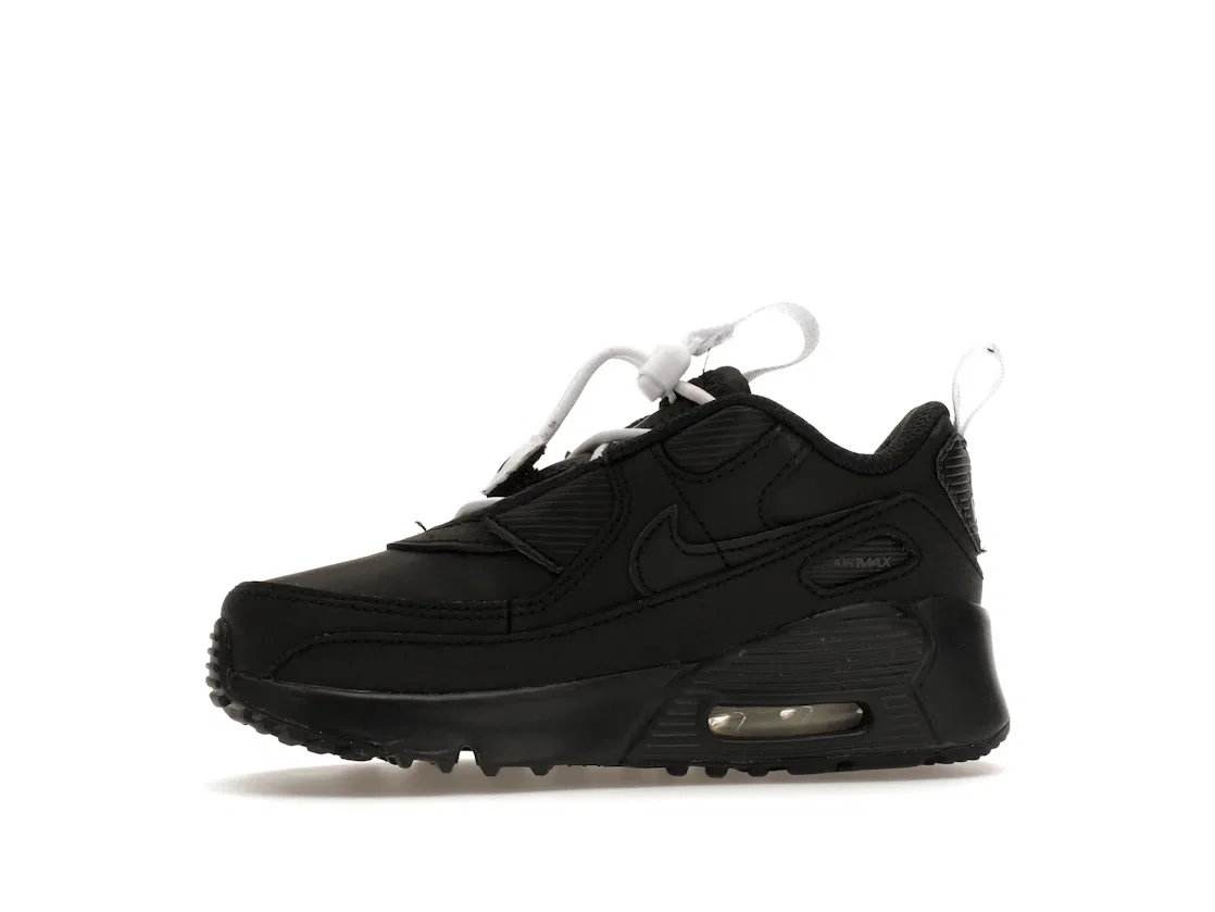 Детские кроссовки с шнуровкой Nike Air Max 90 Toggle Nike, Black/White/Black/Black — фото 3
