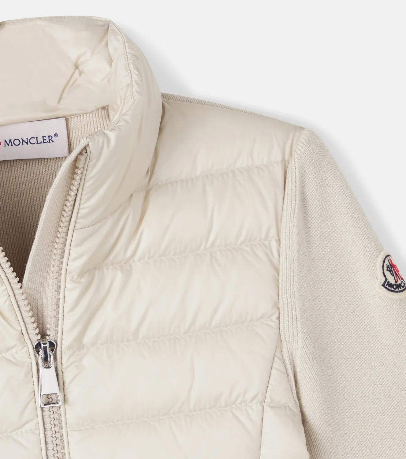 Легкая куртка из шерсти Moncler Enfant, бежевый — фото 3