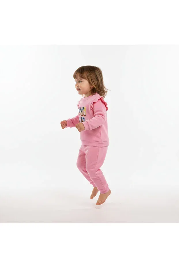 Детский комплект спортивного костюма для девочек хлопковый Modest Ilo, Pink — фото 2