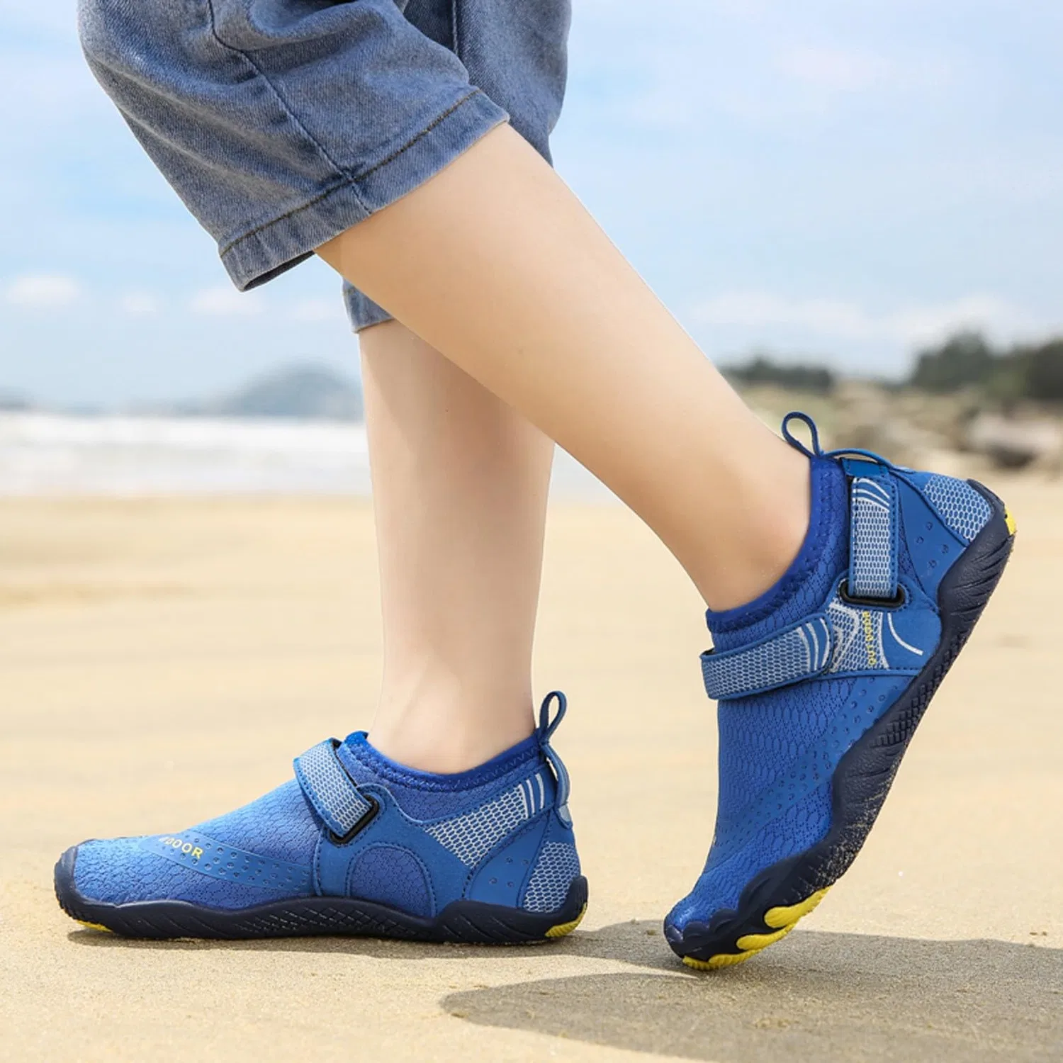 Детские кроссовки для мальчиков с принтом Barefoot Bambino, Blu — фото 2