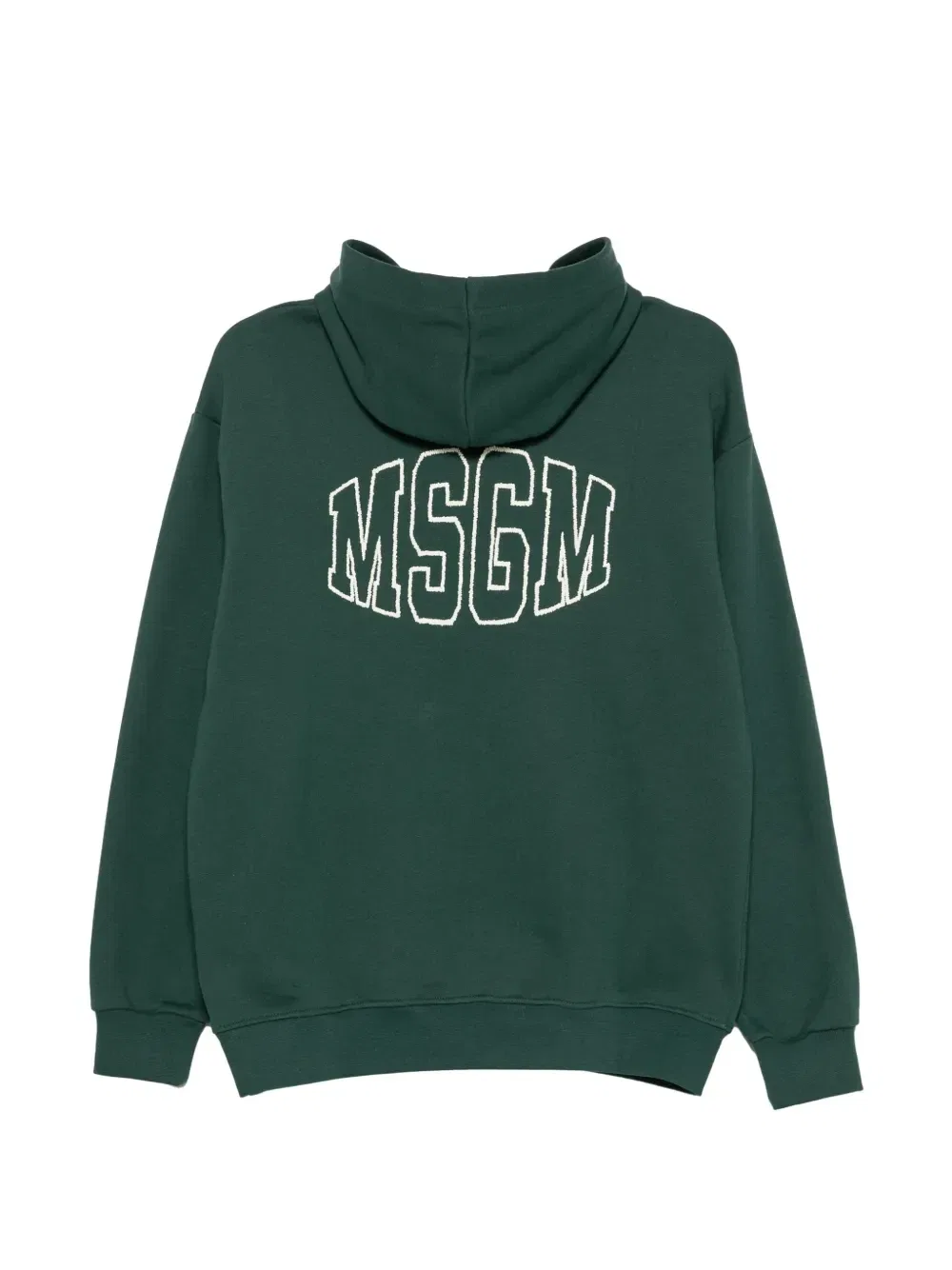 Худи с логотипом и карманом-кенгуру MSGM Kids, зеленый — фото 2