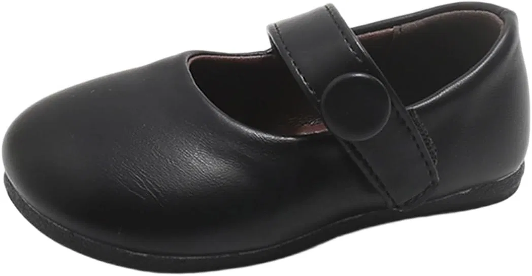 Детские туфли Мэри Джейн для девочек с мягкой подошвой Ctreela, Black