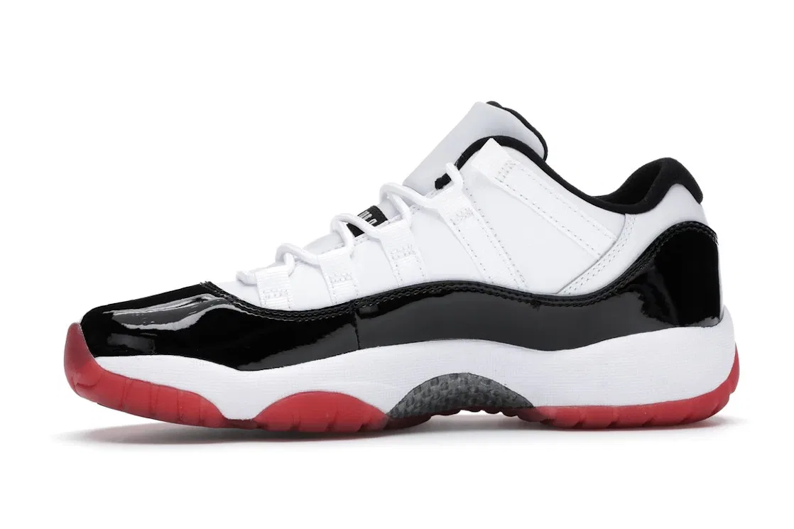 Детские кроссовки Lifestyle с принтом Jordan 11 Retro Low Concord Bred, White/Gym Red-Black-True Red — фото 3