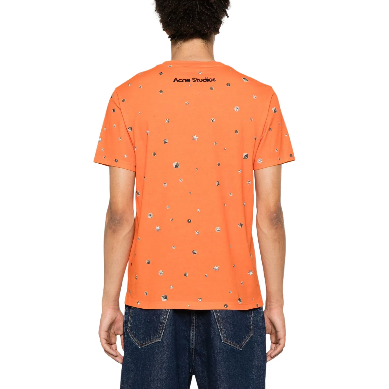 Футболка с принтом Eye Organic Cotton, Acne Studios, Pumpkin Orange — фото 4